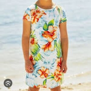 J. McLaughlin Kids' Dress with Orange and Green Floral Pattern